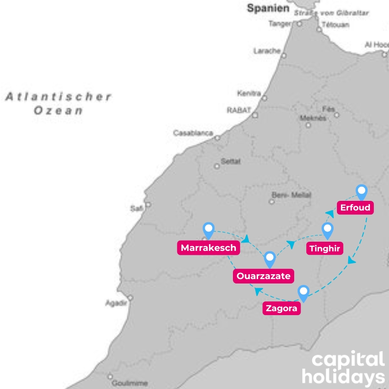 Marokko RR Karte - Capital Holidays Marokko RR Karte - Capital Holidays